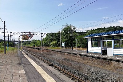 ２番線が撤去されている