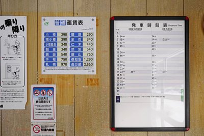 運賃表と時刻表