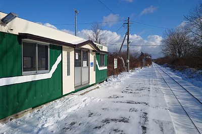 ホーム側から見た駅舎
