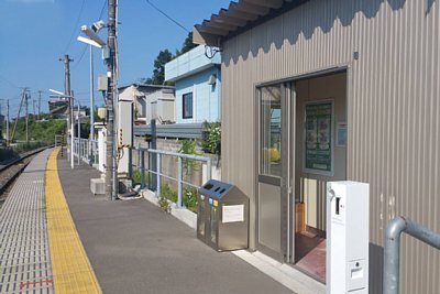 ホームはカーブしている
