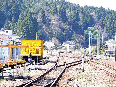 以前は、ここから輪島と蛸島に向けて線路が・・・