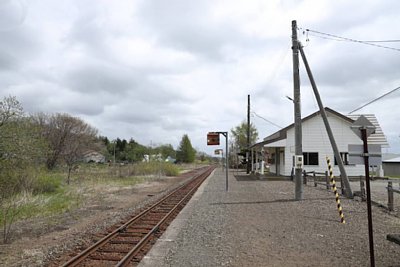 単式ホームと駅舎